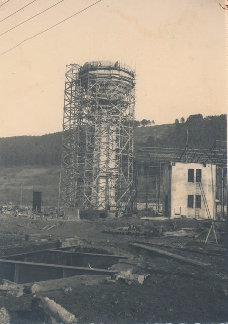 Photographie travail construction industrie tirage argentique d'époque V. 1960