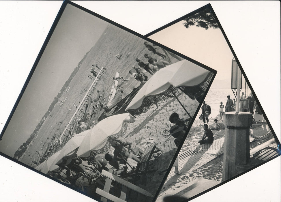 2 photo  bords plage mer épéoque cachet photographie