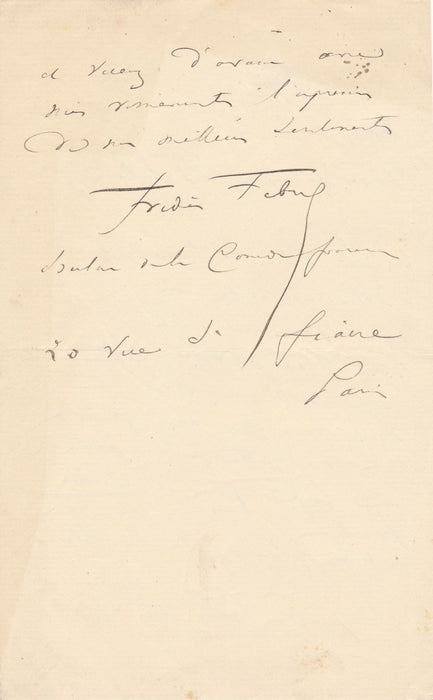 comédien Frédéric FEBVRE lot 7 lettres autographe signé 1 à Delisbes 1 à Sarcey
