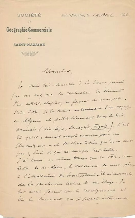 Etienne Port géographe 2 lettre 2 carte autographe Célestin Port Claude Gellée