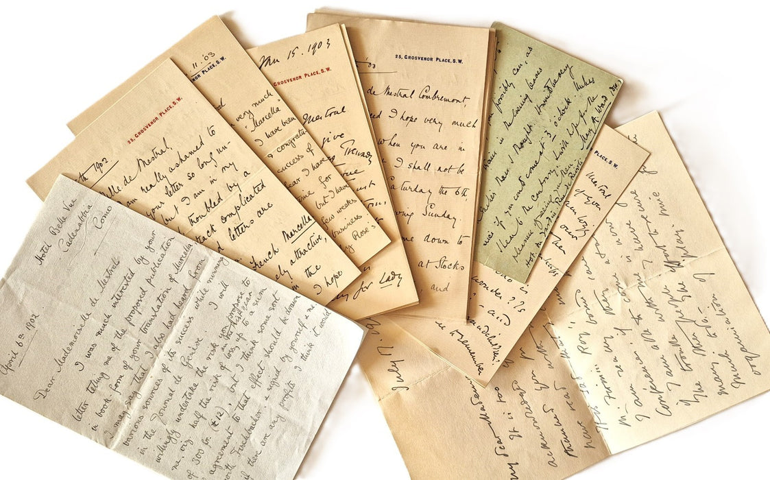 Mary Augusta Ward correspondance 21 lettres autographes signées à sa traductrice