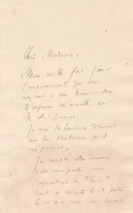 2 lettre autographe L-A BOURGAULT-DUCOUDRAY à comtesse de Beaumont Conjuration