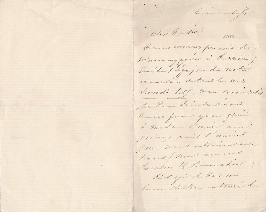2 lettre autographe signée Eugène Lami décoration château Ferrières