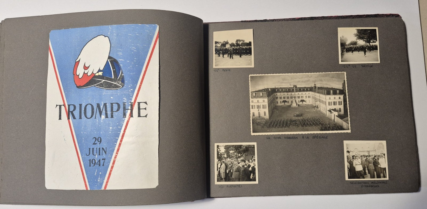magnifique album ecole spéciale militaire inter armes plus de 130 photos 1944-47