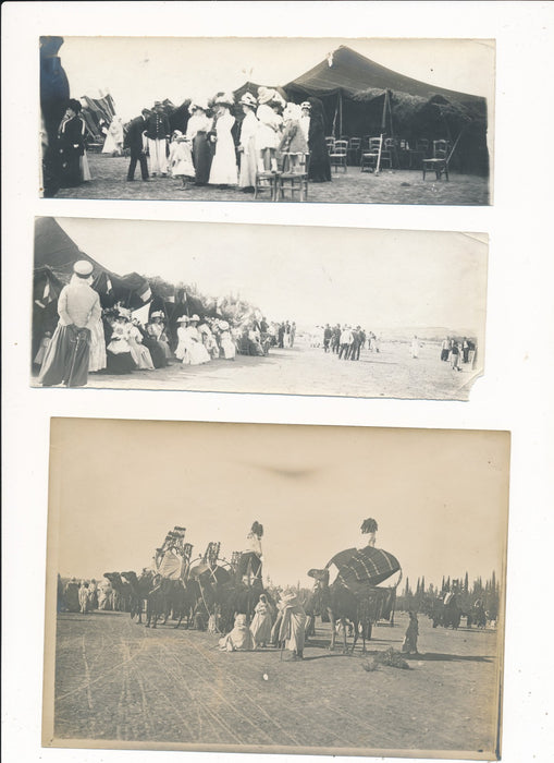 Algérie colonialisme 16 photographies époque panoramique fêtes v. 1900-1905