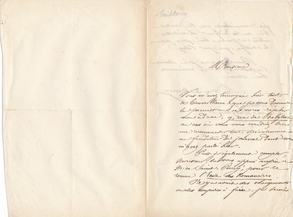 Raoul de Navery lettre autographe signée admet volontiers les critiques