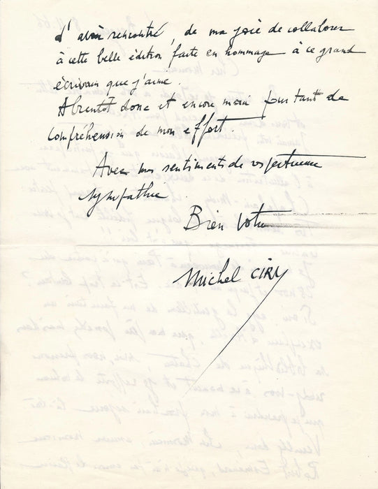peintre Michel Ciry correspondance au poète Jean Aubert 19 lettres autographes