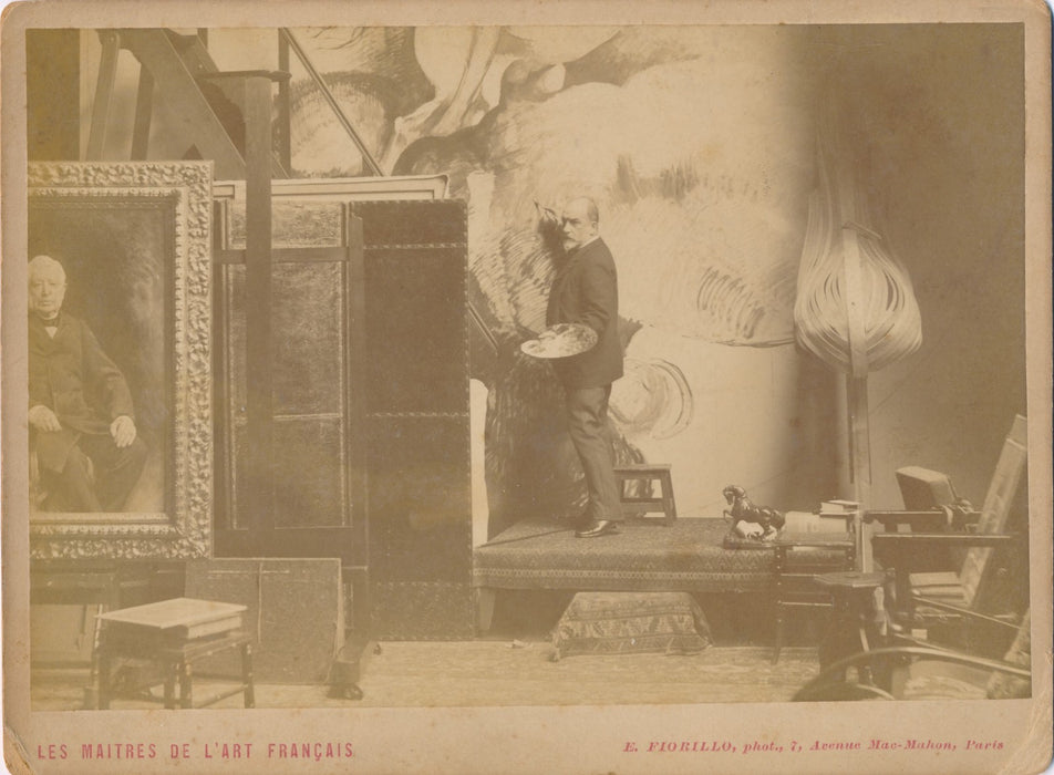 Léon Bonnat photo photographie signée dedicacée atelier albumine 1893