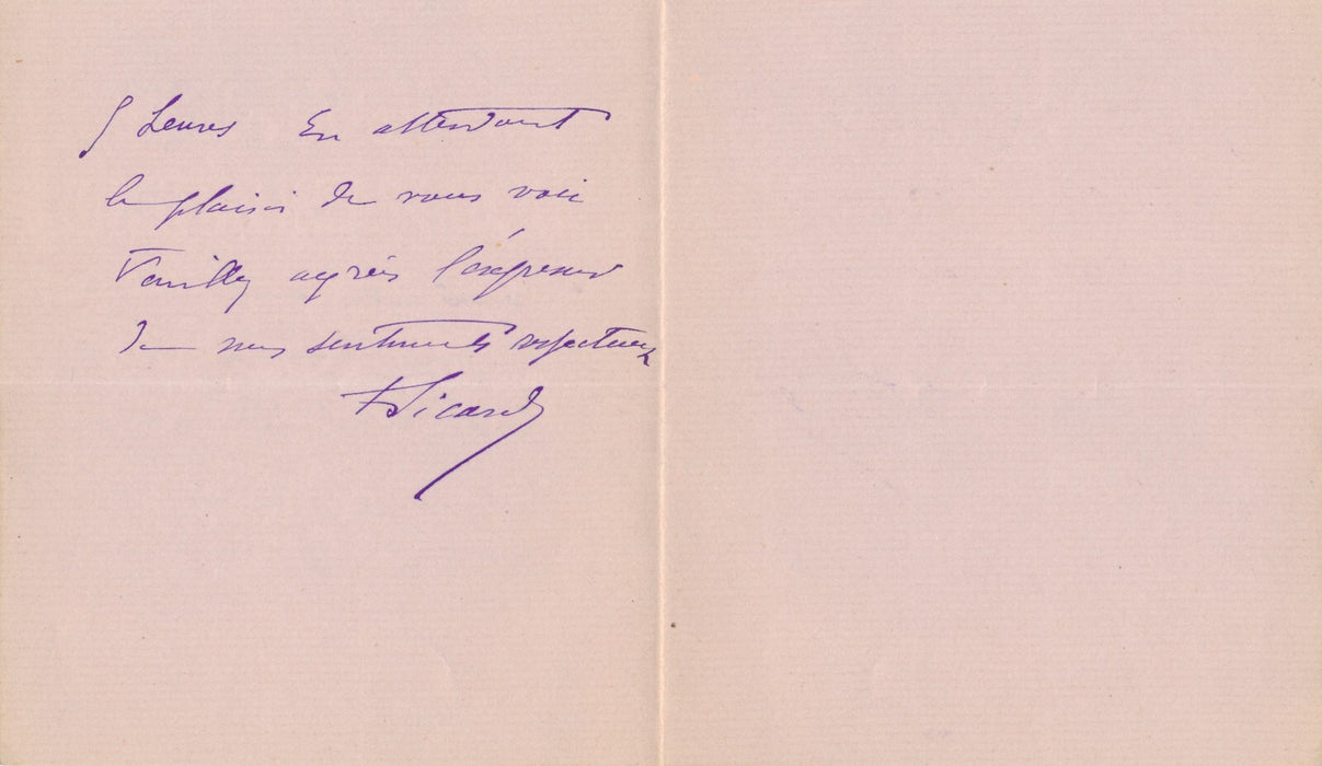 François Sicard 2 lettre autographe sculpture Lycée Filles Tours Entraigues