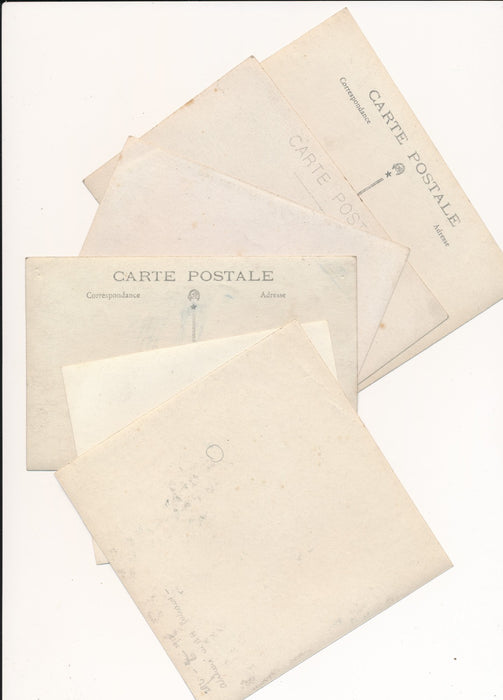 6 photos échafaudage en bois construction photographie argentique c. 1910-1920