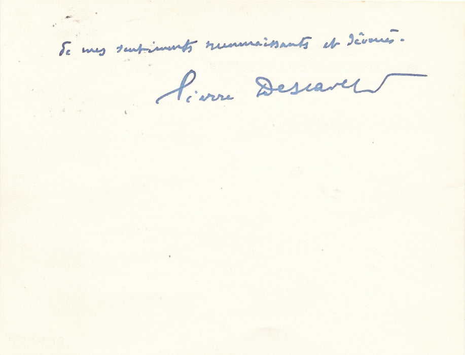 Pierre Descaves Carte autographe signée légion d honneur