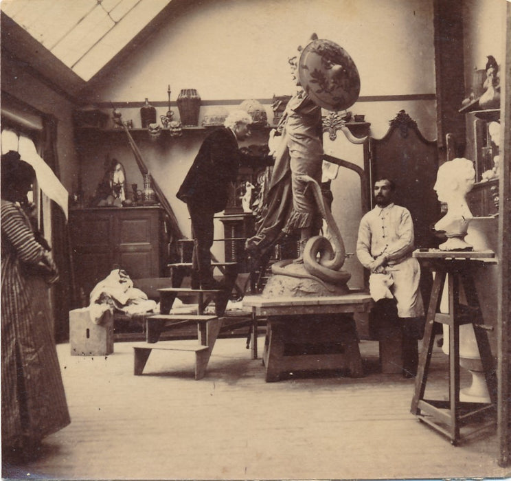 Jean Léon Gérôme 5 photos photographie atelier Bellone sculpture 1891