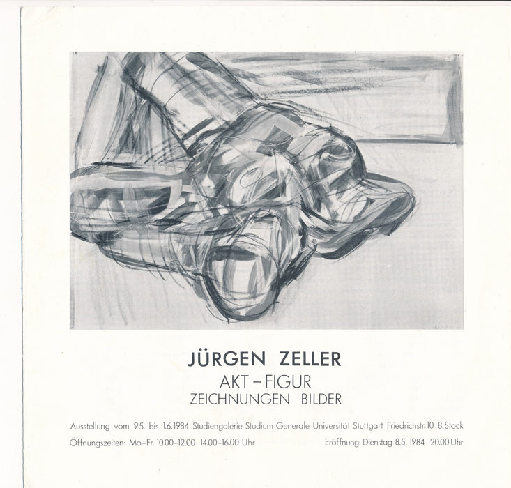 Jürgen Zeller 2 lettres autographes 1 signée avec collages allemand artiste