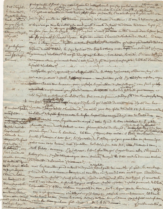 v. 1794 Révolution après Terreur section Panthéon Français manuscrit comité