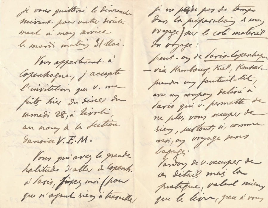 Louis LANDOUZY neurologue à Edvard EHLERS la pratique ! lettre autographe signée