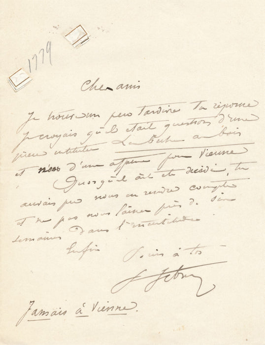 comédien Frédéric FEBVRE lot 7 lettres autographe signé 1 à Delisbes 1 à Sarcey