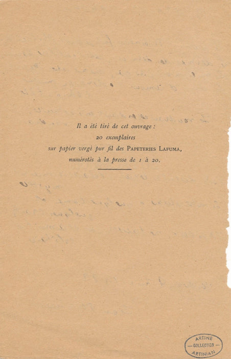 Jean Psichari belle dédicace autographe signée à Edmond Jaloux feuille libre