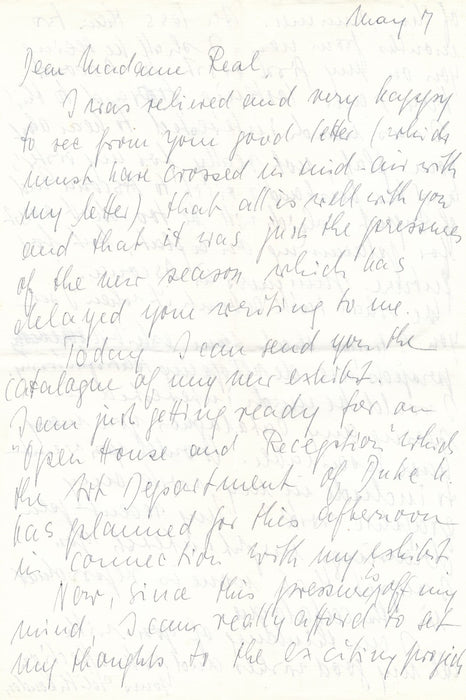 Edith LONDON peintre 7 lettres et cartes autographes signées correspondance