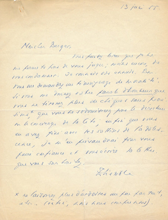 René Etiemble moralité sexualité liberté 2 amusantes lettres autographes signées