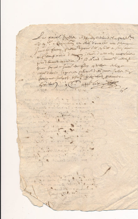 Claude Marquis de Châteaumorand Loire 4 documents époque 1640 1696