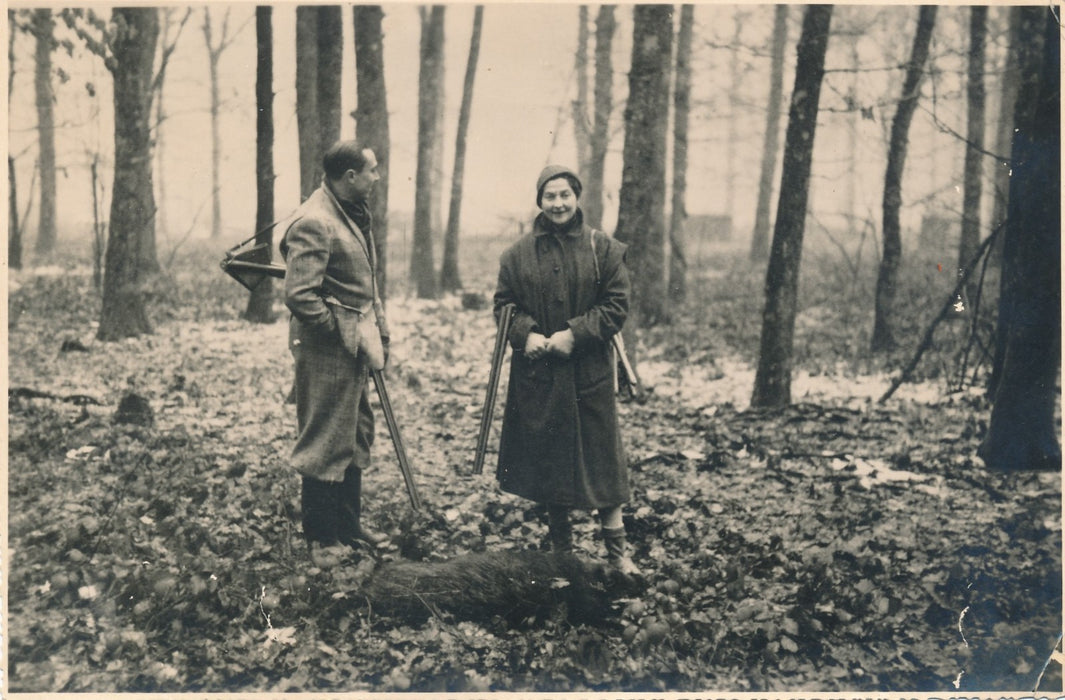 Partie de chasse à la Maltéra manoir 1953 photo photograhie comte Paris ?