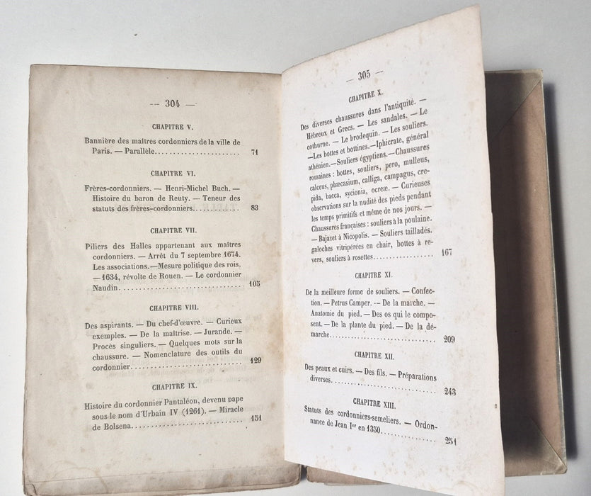 RARE : Histoire de la cordonnerie par M. Sensfelder 1856 cordonnier bottier