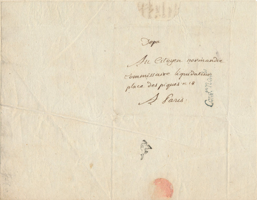 1794 révolution Jean Dyzes sur déchéance Lettre autographe signée à Normandie