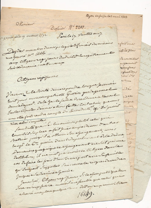 Ain Révolution 1799 Étienne Deydier 2 lettres autographes signées et 1 note