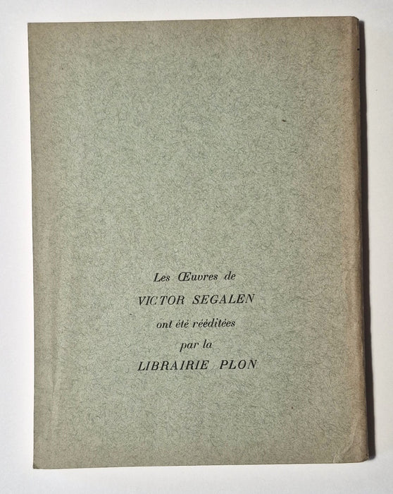 De Tahiti au Tibet Exposition Littéraire Victor Segalen galerie Jean Loize 1944
