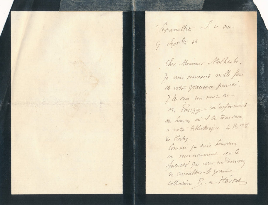 L-A BOURGAULT-DUCOUDRAY 4 lettre autographe à Charles MALHERBE Thamara Schubert