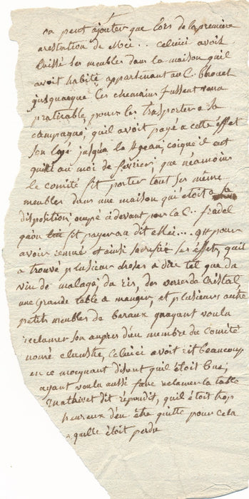 v. 1794 Révolution après Terreur section Panthéon Français manuscrit comité