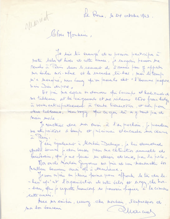 Belge peintre Robert Marciat 7 lettre autographe signée graveur DANIEL-GIRARD