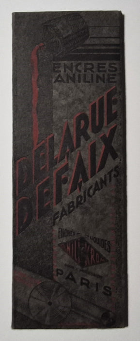 Encres aniline papier Colorant  fabrique Delarue Defaix nuancier v. 1930