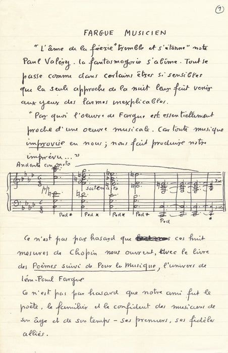 compositeur Roland-Manuel rend hommage à Léon Paul Fargue musicien poésie