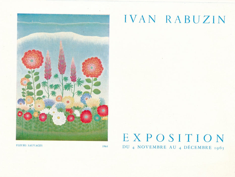 Rabuzin peintre croatie Galerie Mona Lisa catalogue 1965 Jakovsky