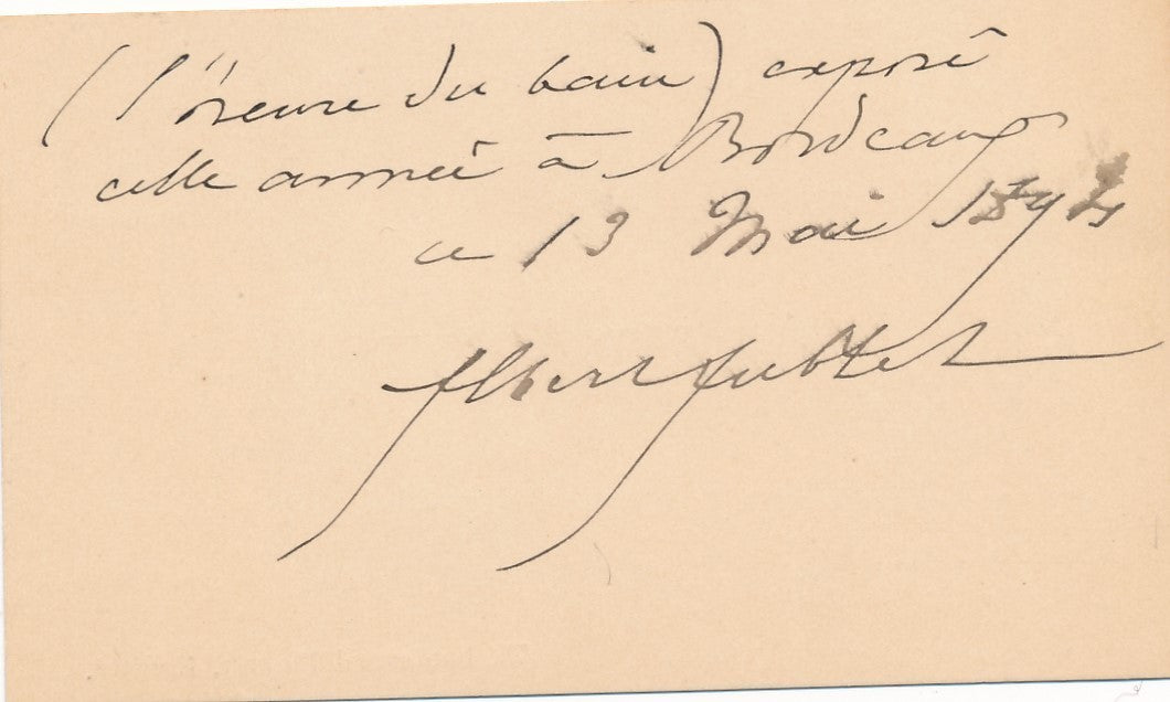 Albert Aublet vend des toiles lettre autographe signée et CAS Gustave Labat