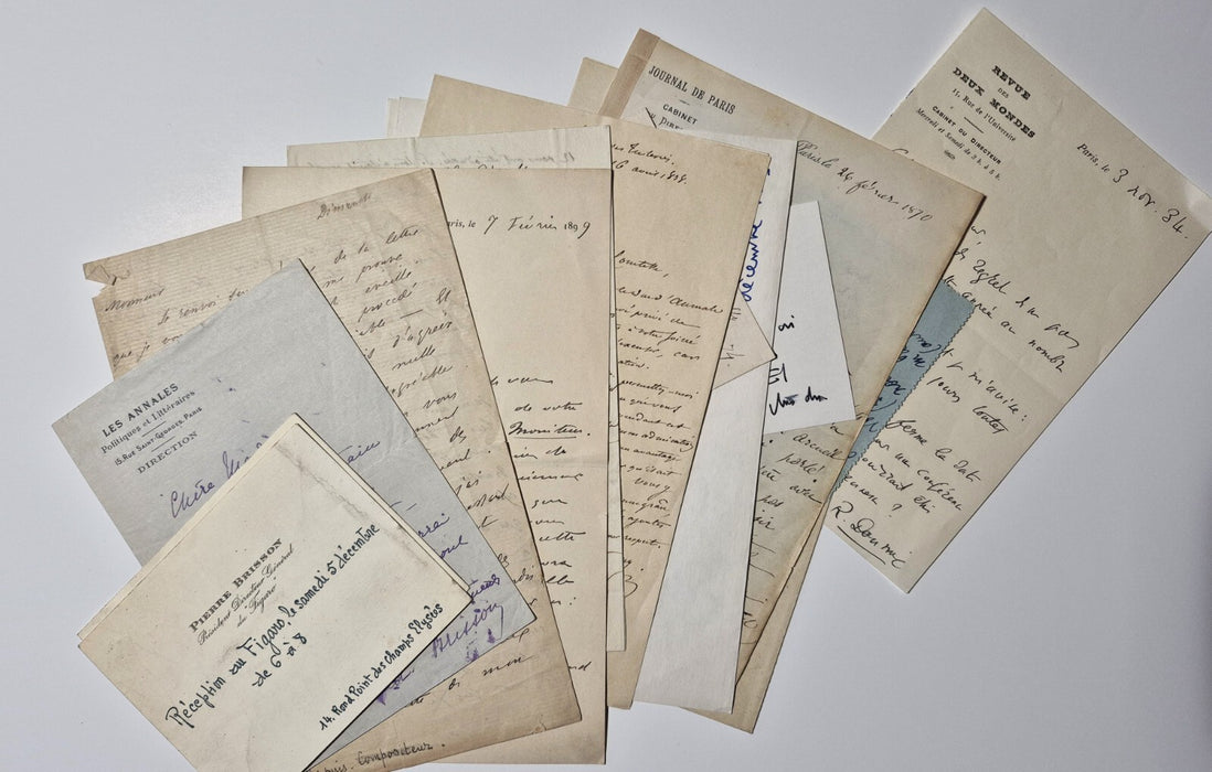 lot journalisme 69 auteurs lettres Barrès Cuvillier Fleury Lazareff Brisson...