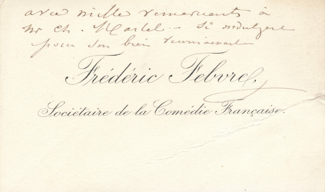 comédien Frédéric FEBVRE lot 7 lettres autographe signé 1 à Delisbes 1 à Sarcey