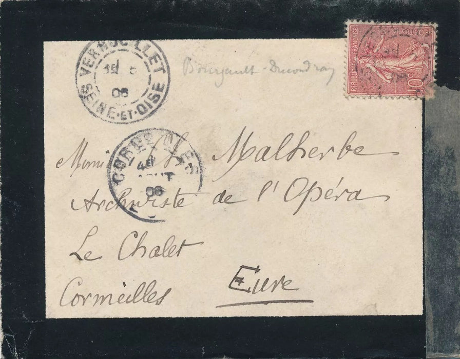 L-A BOURGAULT-DUCOUDRAY 4 lettre autographe à Charles MALHERBE Thamara Schubert