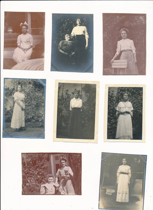 La jeune fille en blanc 24 snapshots photos amateur  v. 1910 femme