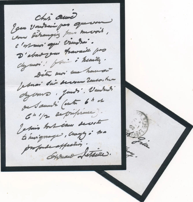 Edouard Detaille 4 lettres autographes bel ensemble droit de suite ami anglais