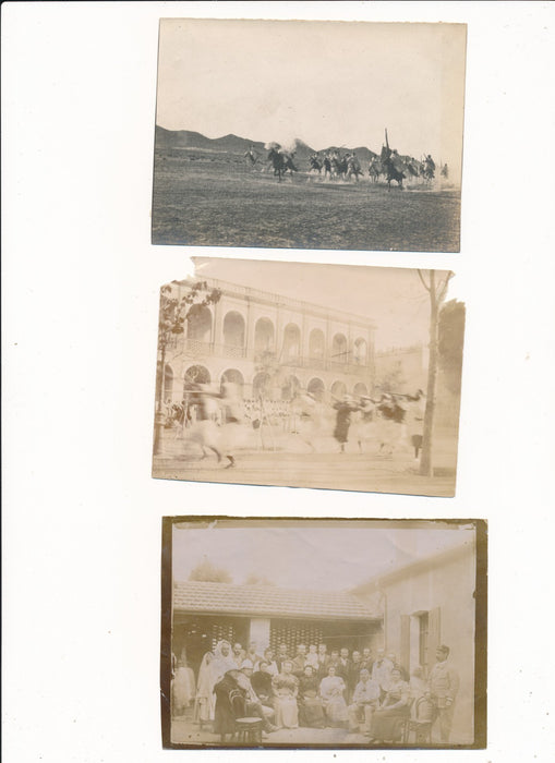 Algérie colonialisme 16 photographies époque panoramique fêtes v. 1900-1905
