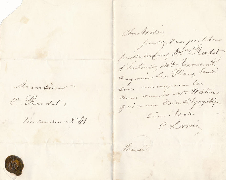 2 lettre autographe signée Eugène Lami décoration château Ferrières
