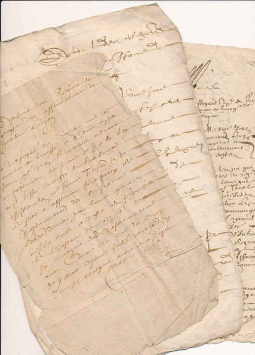 Claude Marquis de Châteaumorand Loire 4 documents époque 1640 1696