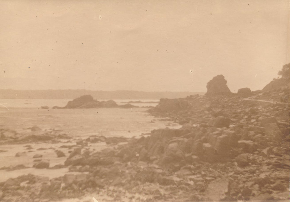 Île de Brehat 5 photos  photographie époque sépia mer vers 1920 Bretagne