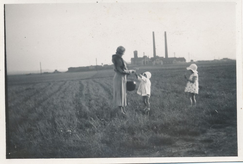 3 snapshots  femme enfant industrie photographie campagne