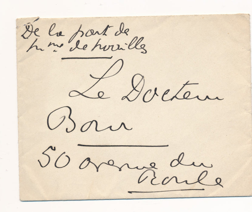 Anna de Noailles lettre autographe signée Je me tiens dans l’obscurité Bour