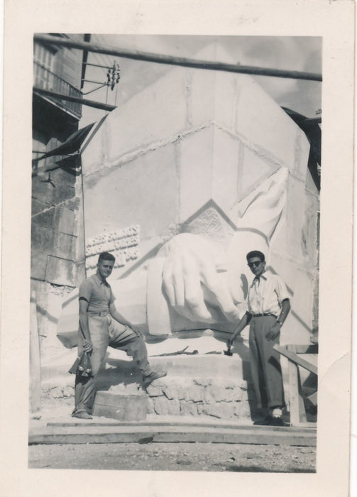 3 photos monument soldats sans uniforme résistance Niort 1949 sculpteur Dulau
