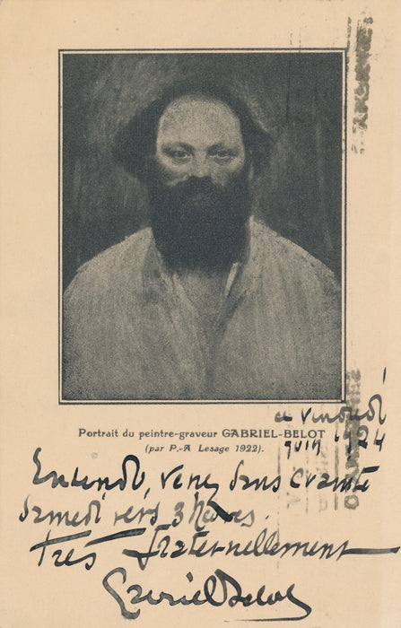 bel ensemble Gabriel Belot 9 lettres autographes signée au graveur Daniel Girard