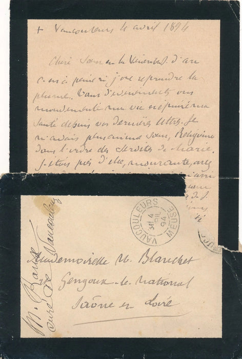 plus 90 lettres autographes adressées à l'autrice et poétesse Nathalie BLANCHET religion